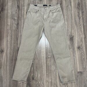Lucky Brand 410 Athletic Straight Pants Mens 34x30 Beige Stretch Chino Casual